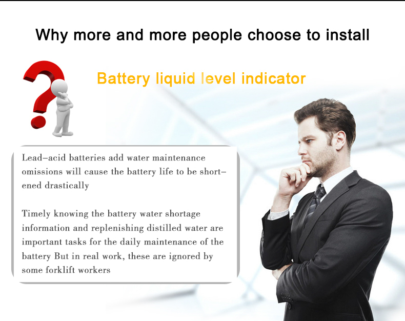 Battery liquid level indicator