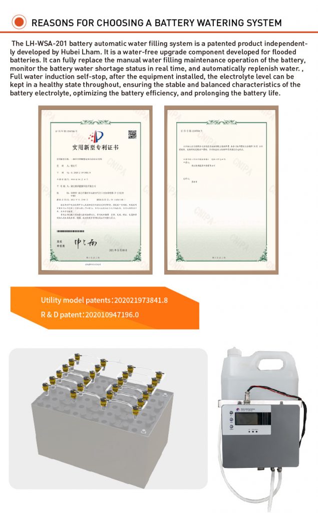 golf cart battery filler system